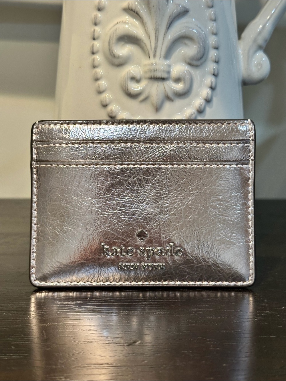 Kate Spade Madison Metallic Small Slim Card Holder - Picture 3 of 11